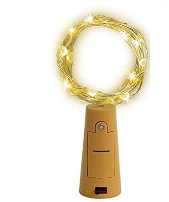 Zakheza 20 LEDs 2 m Yellow Steady Bottle Rice Lights(Pack of 5)