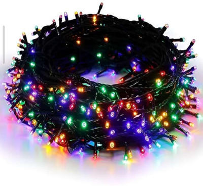 pompeo 80 LEDs 10 m Multicolor Color Changing, Flickering Bulb Rice Lights(Pack of 1)