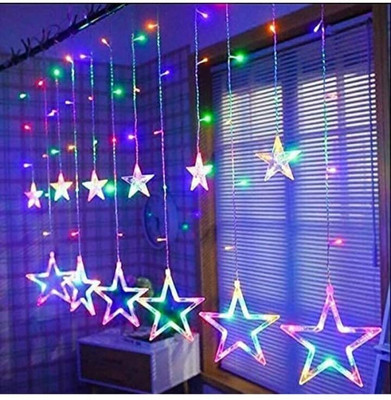 giftsrus 12 LEDs 2 m Multicolor Flickering Star Rice Lights(Pack of 1)