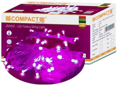 COMPACT 46 LEDs 10 m Pink Steady String Rice Lights(Pack of 5)