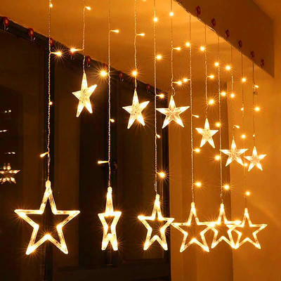 VibeX 138 LEDs 2.7 m Yellow Flickering, Steady Star Rice Lights(Pack of 1)