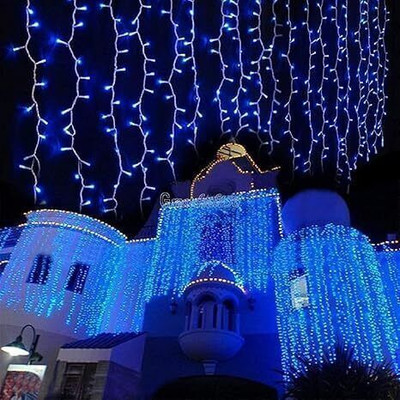 local 40 LEDs 10 m Blue Steady String Rice Lights(Pack of 5)