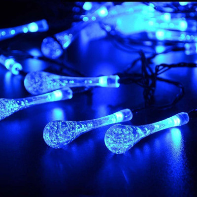 Vibgyor Products Waterdrop 20 Led String Lights, Diwali Christmas Hanging Fairy Lights LED Front Light(Blue)