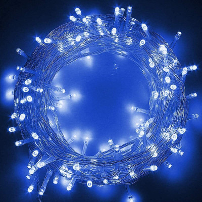 QUACE 40 LEDs 12 m Blue Steady String Rice Lights(Pack of 1)