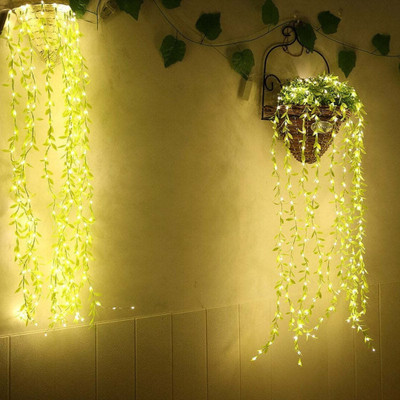 NKL 200 LEDs 3 m Yellow Flickering Leaf Rice Lights(Pack of 1)