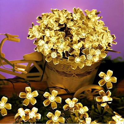 spark world 15 LEDs 0.03 m Yellow Flickering Flower Rice Lights(Pack of 1)