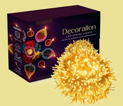 Aayansh Collection 25 LEDs 15 m Yellow Steady Bulb Rice Lights(Pack of 1)