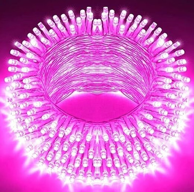 flow light 30 LEDs 10 m Pink Steady Water Drop Rice Lights(Pack of 1)