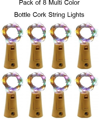 MAHI HOME DÉCOR 20 LEDs 1.98 m Multicolor Steady String Rice Lights(Pack of 8)