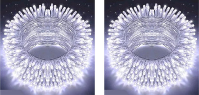 valora 40 LEDs 11 m White Steady String Rice Lights(Pack of 2)