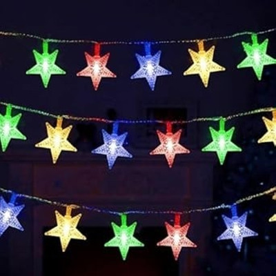 PRIMEFAIR 10 LEDs 5.4 m Multicolor Flickering Star Rice Lights(Pack of 1)