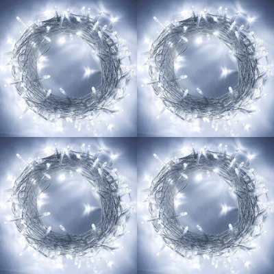 Home Delight 22 LEDs 10 m White Steady String Rice Lights(Pack of 4)