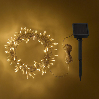 MANSAA 50 LEDs 5 m Yellow Flickering String Rice Lights(Pack of 1)