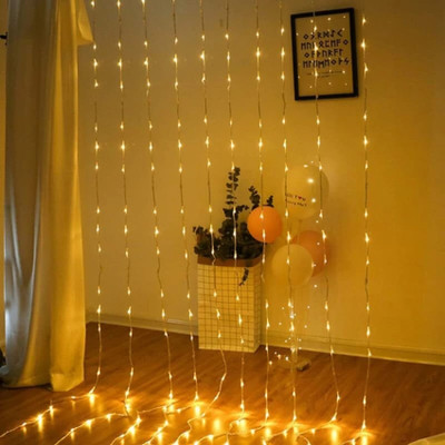 DoreAsk 60 LEDs 25 m Gold Color Changing, Flickering, Steady String Rice Lights(Pack of 1)