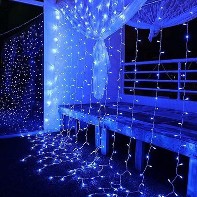 Budwill 56 LEDs 13 m Blue Steady Strip Rice Lights(Pack of 1)