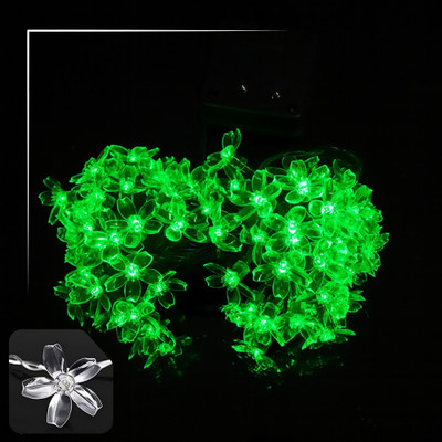 KAVYARA 32 LEDs 3 m Green Steady Flower Rice Lights(Pack of 1)