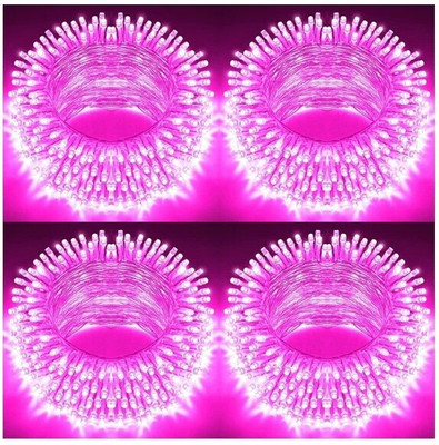 AP Source 40 LEDs 12 m Pink Steady Ball Rice Lights(Pack of 4)