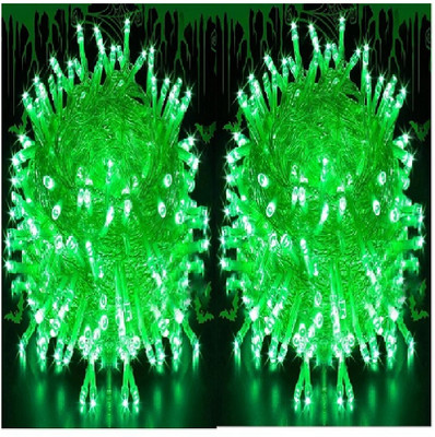 TECH GAMERZ 40 LEDs 12 m Green Flickering String Rice Lights(Pack of 2)