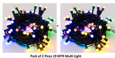 Jee Dee 60 LEDs 19 m Multicolor Steady Ball Rice Lights(Pack of 2)