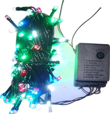 Smuf 40 LEDs 13.09 m Multicolor Flickering, Color Changing, Steady Rice Lights(Pack of 1)