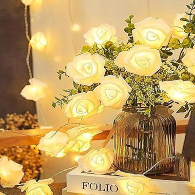 Refulgix 14 LEDs 3 m White Steady Flower Rice Lights(Pack of 1)