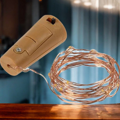 spark world 20 LEDs 1.98 m Yellow Steady String Rice Lights(Pack of 1)