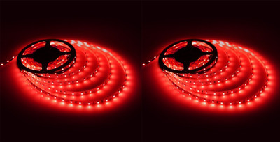 Illuminator 192 LEDs 4 m Red Steady Strip Rice Lights(Pack of 2)