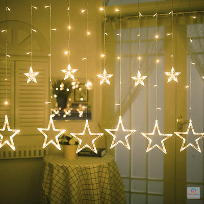 Heart Home 12 LEDs 4 m White Steady Star Rice Lights(Pack of 1)