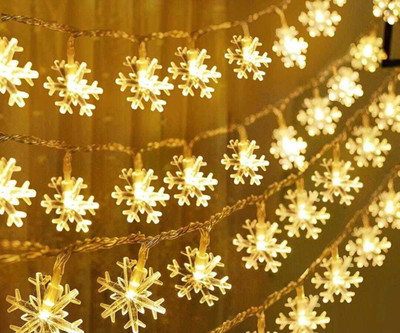 Glow Right 20 LEDs 8 m Gold Steady Flower Rice Lights(Pack of 1)