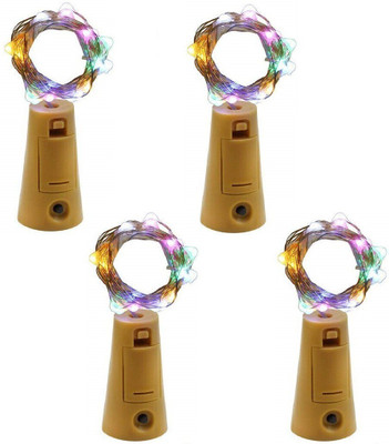xenith 20 LEDs 2.03 m Multicolor Steady String Rice Lights(Pack of 4)