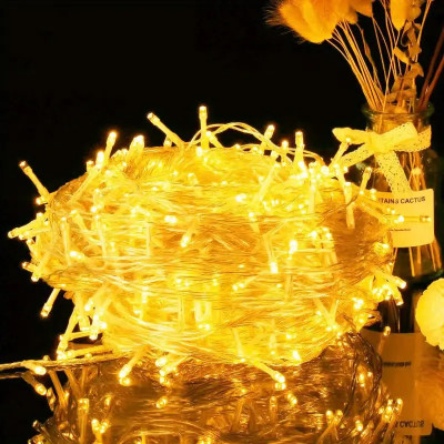 platonix 42 LEDs 12 m Yellow Steady String Rice Lights(Pack of 1)