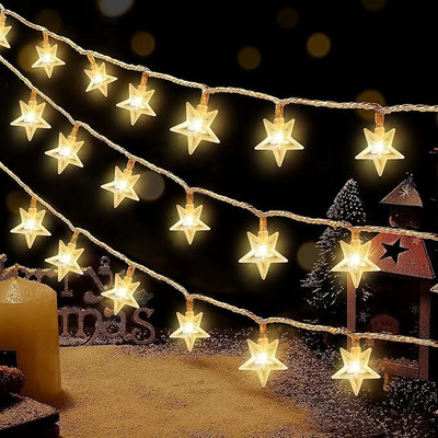 Asharya 14 LEDs 3.5 m White, Yellow Steady Star Rice Lights(Pack of 1)