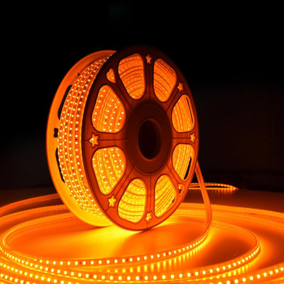 MPROW 2400 LEDs 20 m Orange Steady String Rice Lights(Pack of 1)