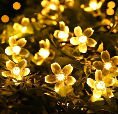 MAHI HOME DECOR 16 LEDs 3 m Gold Steady String Rice Lights(Pack of 1)