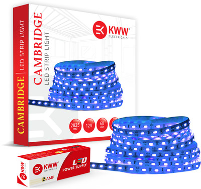KWW 60 LEDs 5 m Blue Steady Strip Rice Lights(Pack of 1)
