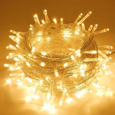 valora 40 LEDs 11 m Gold Steady Bulb Rice Lights(Pack of 1)