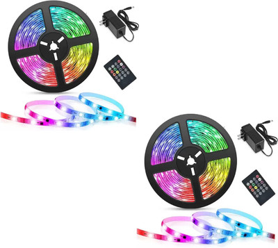 Stylopunk 345 LEDs 5 m Multicolor Steady Strip Rice Lights(Pack of 2)