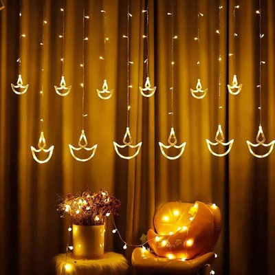 Raghav trading 140 LEDs 5 m Gold Steady Diya Rice Lights(Pack of 1)