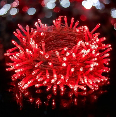 spark world 40 LEDs 11 m Red Steady Bulb Rice Lights(Pack of 1)