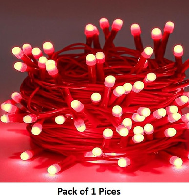 AJOLA 40 LEDs 14 m Red Steady Ball Rice Lights(Pack of 1)