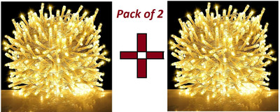 SV GLOBAL 62 LEDs 20 m Gold Steady Ball Rice Lights(Pack of 1)