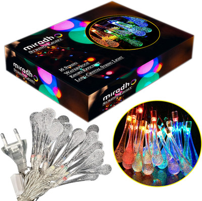 MIRADH 14 LEDs 3 m Multicolor Steady Water Drop Rice Lights(Pack of 1)