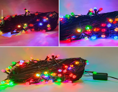 pompeo 80 LEDs 10 m Multicolor Color Changing, Flickering Bulb Rice Lights(Pack of 1)