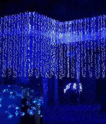 GO HOOKED 75 LEDs 13.97 m Blue Steady String Rice Lights(Pack of 1)