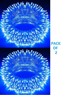 CANDLE 40 LEDs 11 m Blue Steady String Rice Lights(Pack of 2)