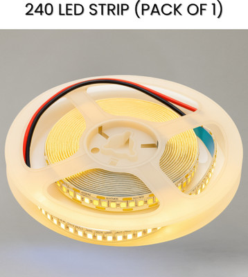 spark world 240 LEDs 5 m Yellow Steady Strip Rice Lights(Pack of 1)