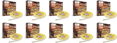 MURPHY 300 LEDs 5 m Yellow Steady Strip Rice Lights(Pack of 10)