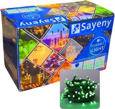 SAYENY 38 LEDs 13 m Green Steady String Rice Lights(Pack of 1)