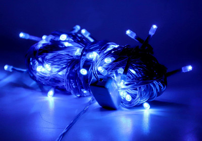 AgTrendz 40 LEDs 11.05 m Blue Steady String Rice Lights(Pack of 2)