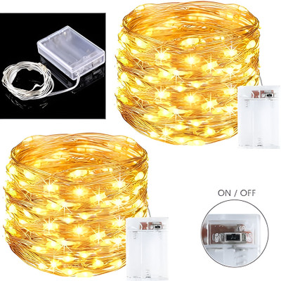 shark tack 30 LEDs 3 m Yellow Steady String Rice Lights(Pack of 2)